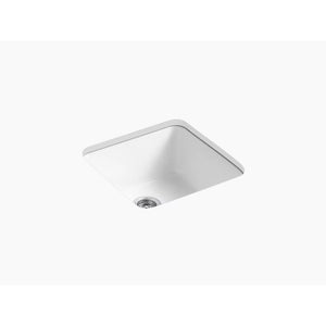 Iron/Tones 20.88' x 20.88' x 10' Enameled Cast Iron Single Basin Dual-Mount Kitchen Sink in White