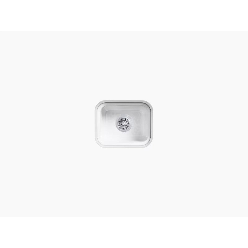 Northland 12.38' x 15' x 7.63' Enameled Cast Iron Single Basin Undermount Bar Kitchen Sink in White