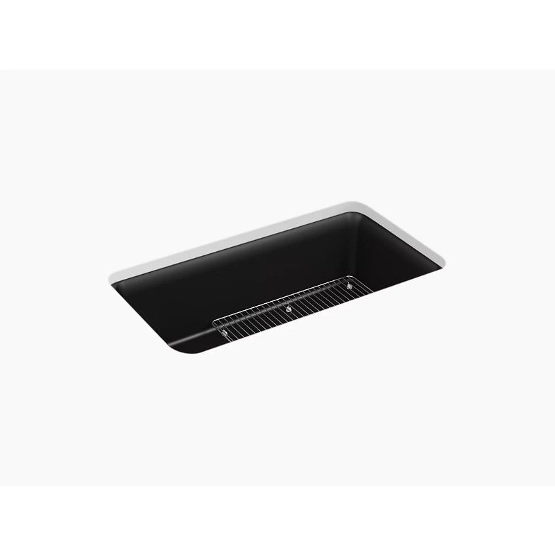 Cairn 18.31' x 33.5' x 10.13' Neoroc Single Basin Undermount Kitchen Sink in Matte Black