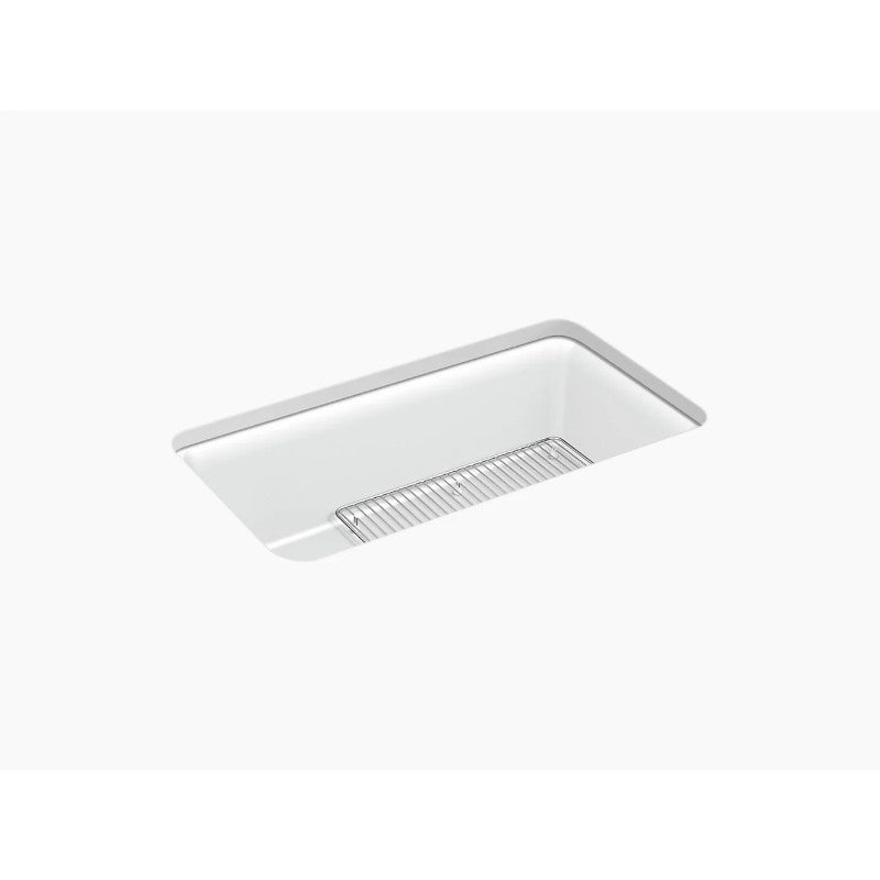 Cairn 18.31' x 33.5' x 10.13' Neoroc Single Basin Undermount Kitchen Sink in Matte White