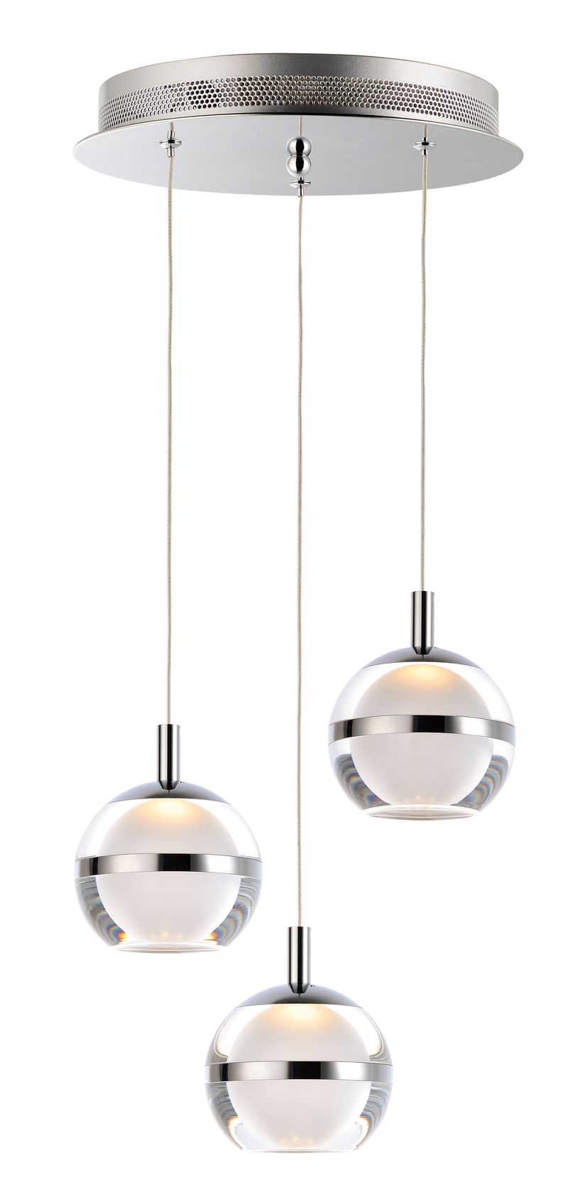 Swank 11.75' 3 Light Multi-Light Pendant in Polished Chrome