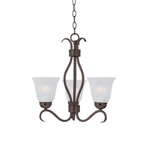 Basix 15.75' 3 Light Mini Chandelier Single-Tier Chandelier in Oil Rubbed Bronze