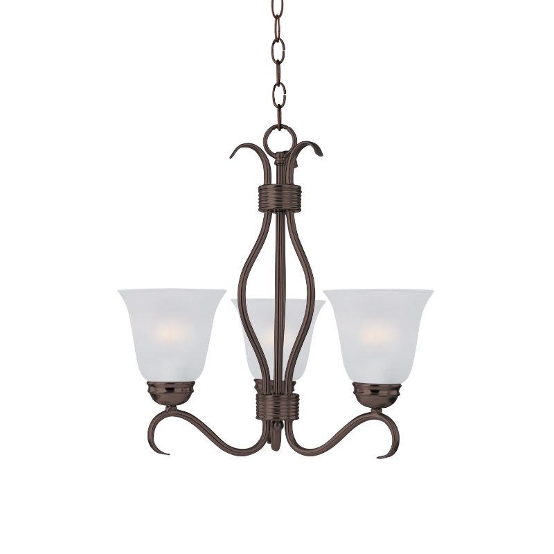 Basix 15.75' 3 Light Mini Chandelier Single-Tier Chandelier in Oil Rubbed Bronze