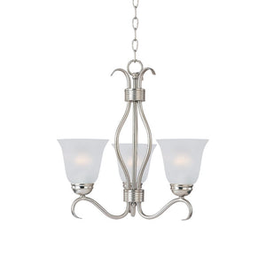 Basix 15.75' 3 Light Mini Chandelier in Satin Nickel