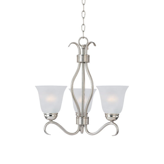 Basix 15.75" 3 Light Mini Chandelier in Satin Nickel