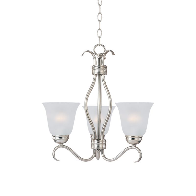 Basix 15.75' 3 Light Mini Chandelier in Satin Nickel