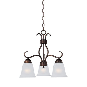 Basix 19' 3 Light Mini Chandelier Down Light Chandelier in Oil Rubbed Bronze