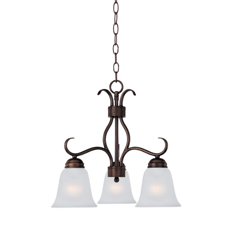 Basix 19' 3 Light Mini Chandelier Down Light Chandelier in Oil Rubbed Bronze