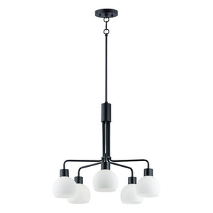 Coraline 26.75' 5 Light Single-Tier Chandelier in Black