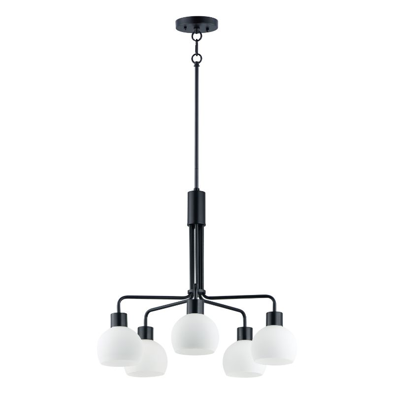 Coraline 26.75' 5 Light Single-Tier Chandelier in Black