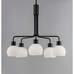 Coraline 26.75' 5 Light Single-Tier Chandelier in Black