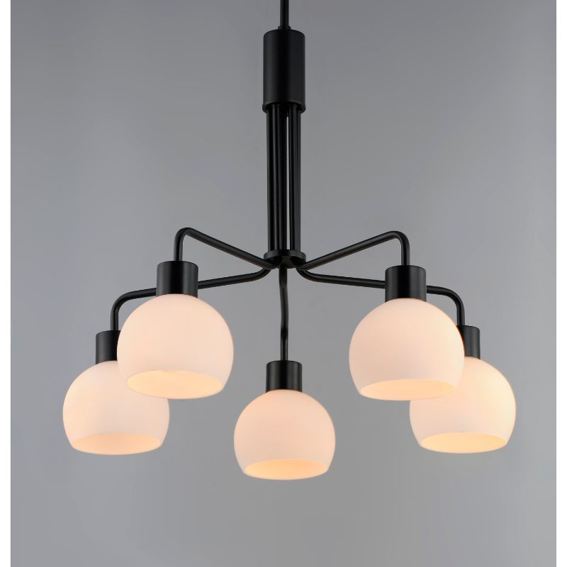 Coraline 26.75' 5 Light Single-Tier Chandelier in Black