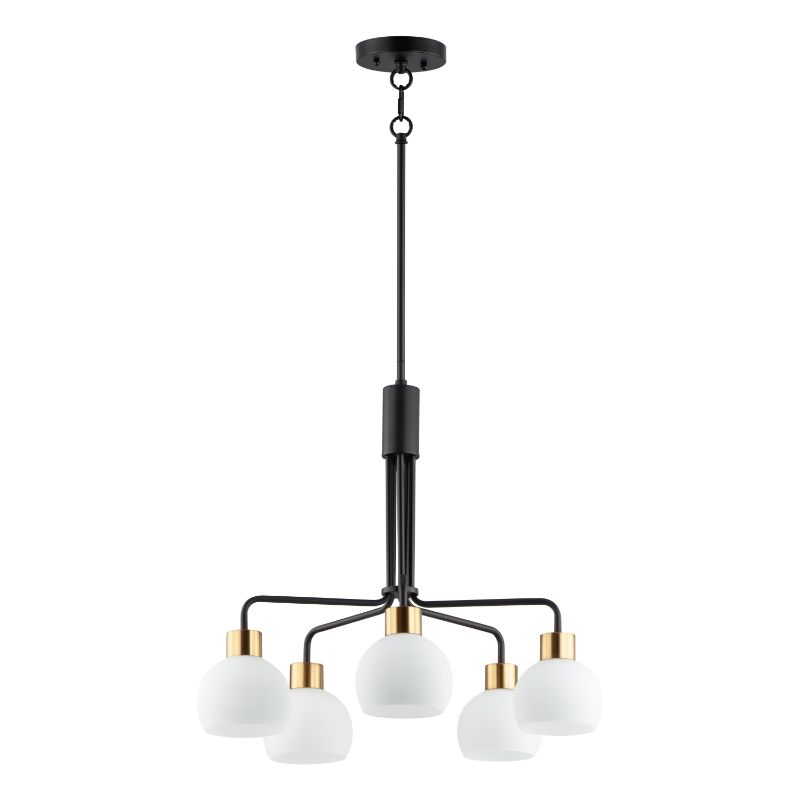 Coraline 26.75' 5 Light Single-Tier Chandelier in Bronze Rupert