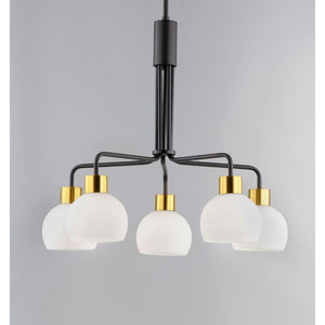 Coraline 26.75' 5 Light Single-Tier Chandelier in Bronze Rupert