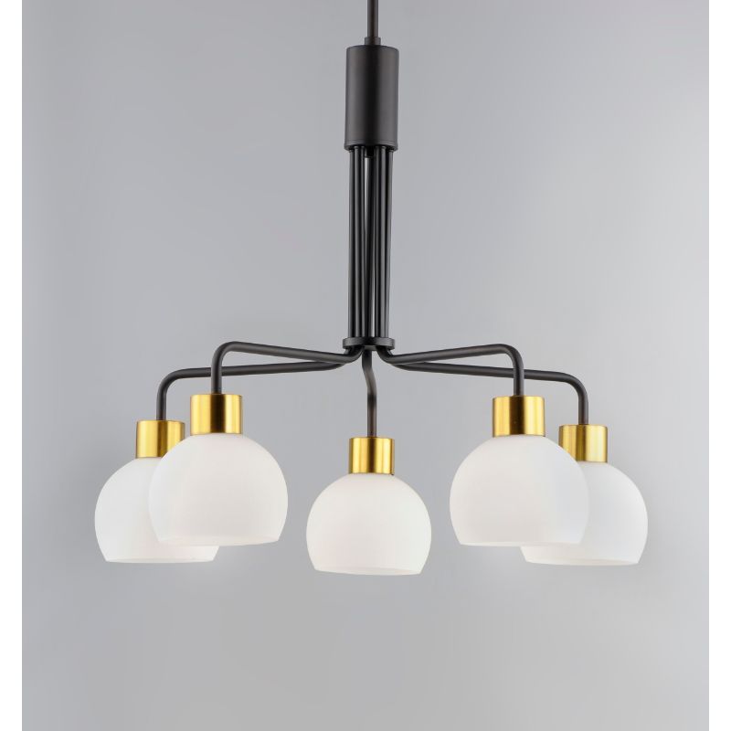Coraline 26.75' 5 Light Single-Tier Chandelier in Bronze Rupert