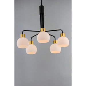 Coraline 26.75' 5 Light Single-Tier Chandelier in Bronze Rupert