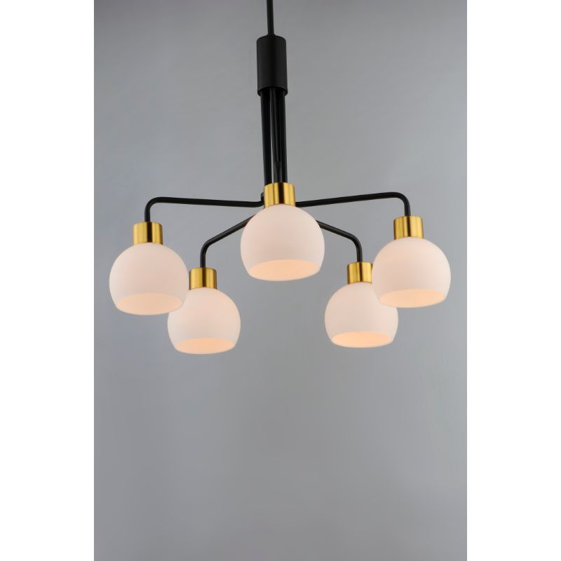 Coraline 26.75' 5 Light Single-Tier Chandelier in Bronze Rupert