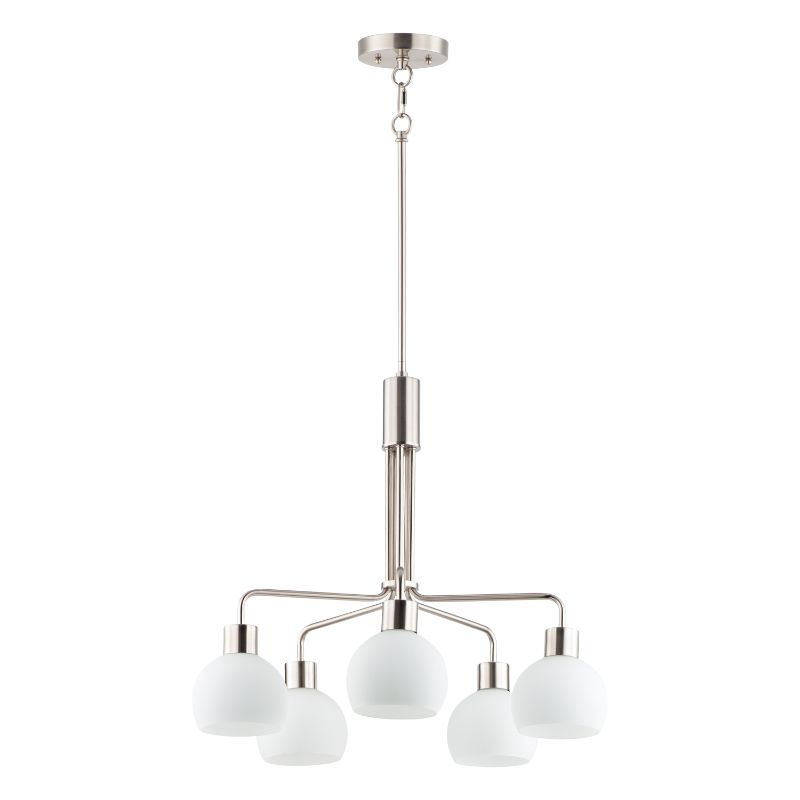 Coraline 26.75' 5 Light Single-Tier Chandelier in Satin Nickel