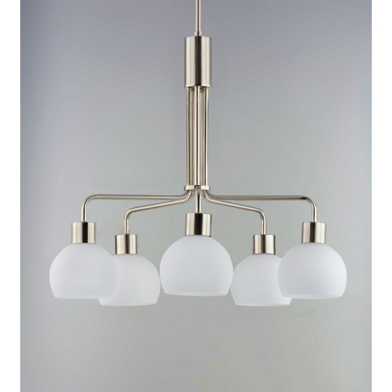 Coraline 26.75' 5 Light Single-Tier Chandelier in Satin Nickel