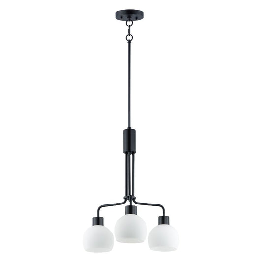 Coraline 21" 3 Light Single-Tier Chandelier in Black