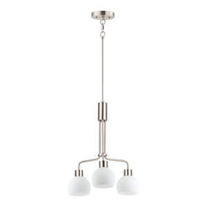 Coraline 21' 3 Light Single-Tier Chandelier in Satin Nickel