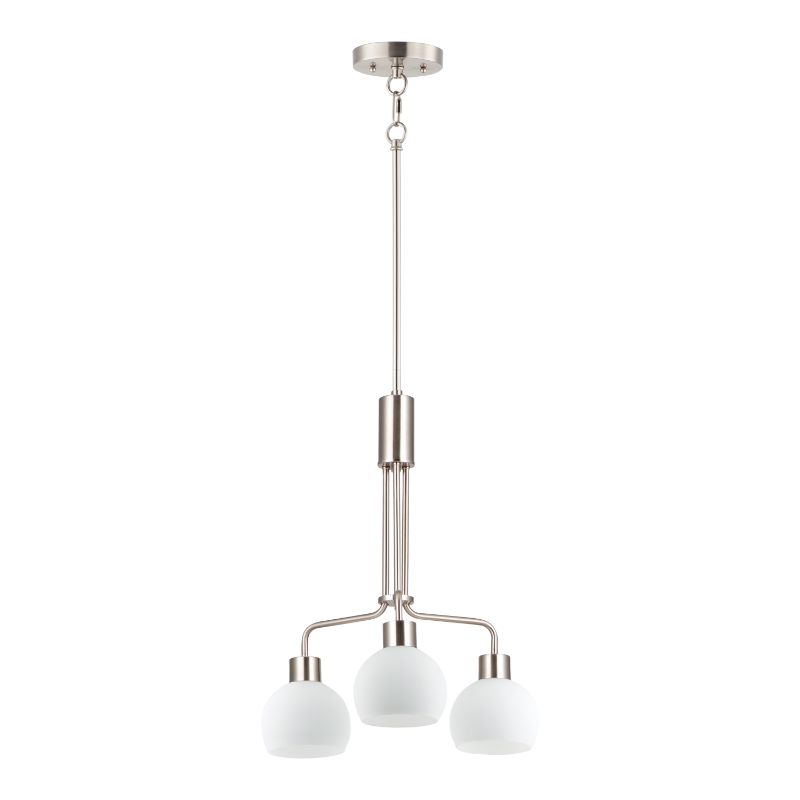 Coraline 21' 3 Light Single-Tier Chandelier in Satin Nickel