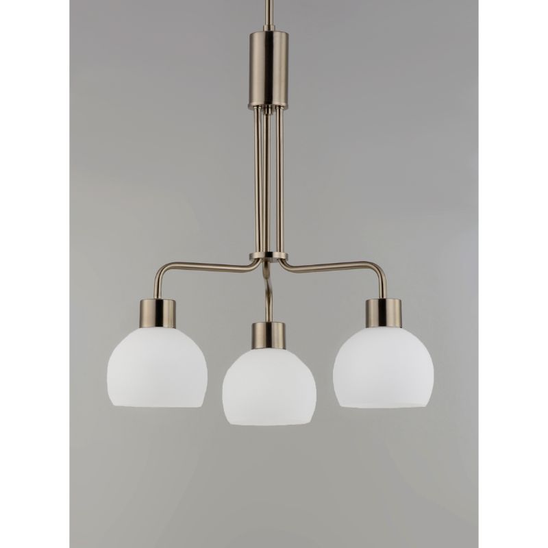 Coraline 21' 3 Light Single-Tier Chandelier in Satin Nickel