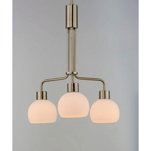 Coraline 21' 3 Light Single-Tier Chandelier in Satin Nickel