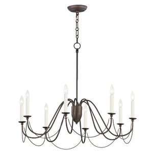 Plumette 36' 8 Light Suspension Chandelier in Chestnut Bronze