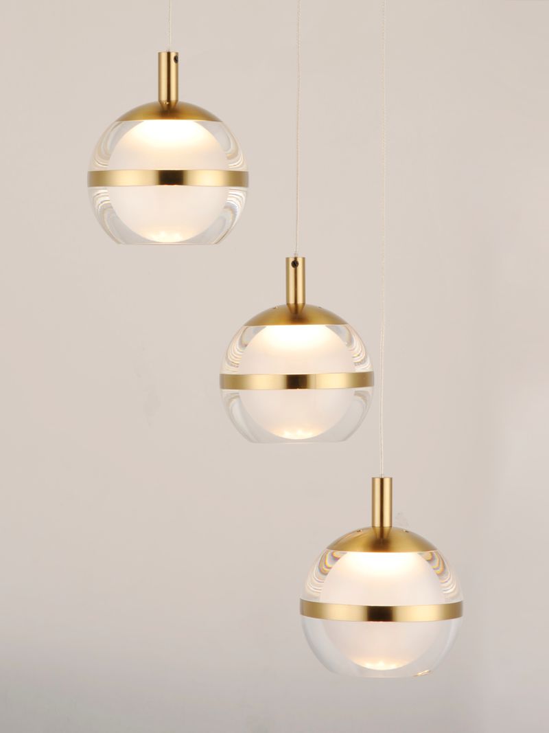 Swank 11.75' 3 Light Multi-Light Pendant in Natural Aged Brass