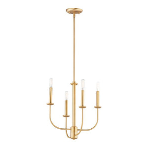 Wesley 16' 4 Light Multi-Tier Chandelier in Satin Brass
