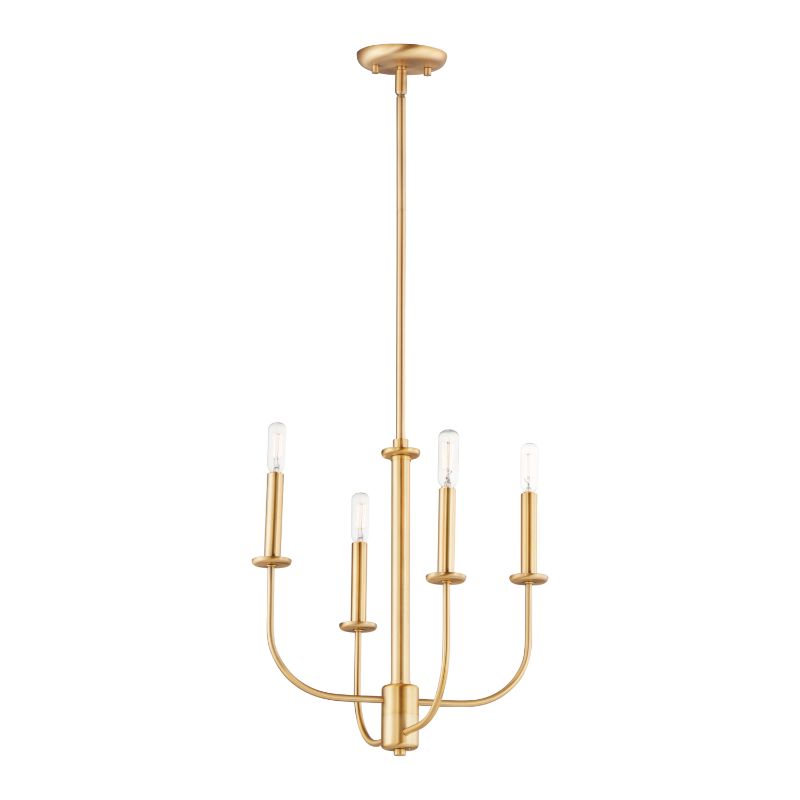Wesley 16' 4 Light Multi-Tier Chandelier in Satin Brass