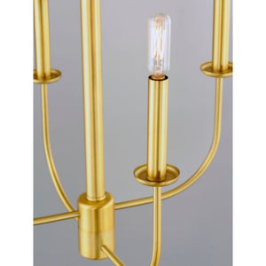 Wesley 16' 4 Light Multi-Tier Chandelier in Satin Brass
