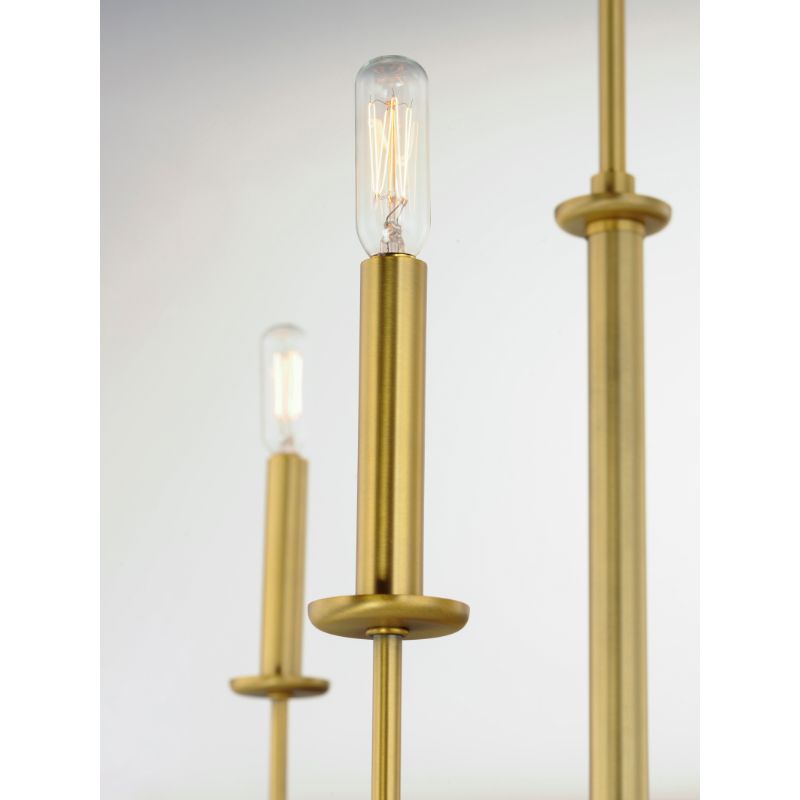 Wesley 24' 6 Light Multi-Tier Chandelier in Satin Brass