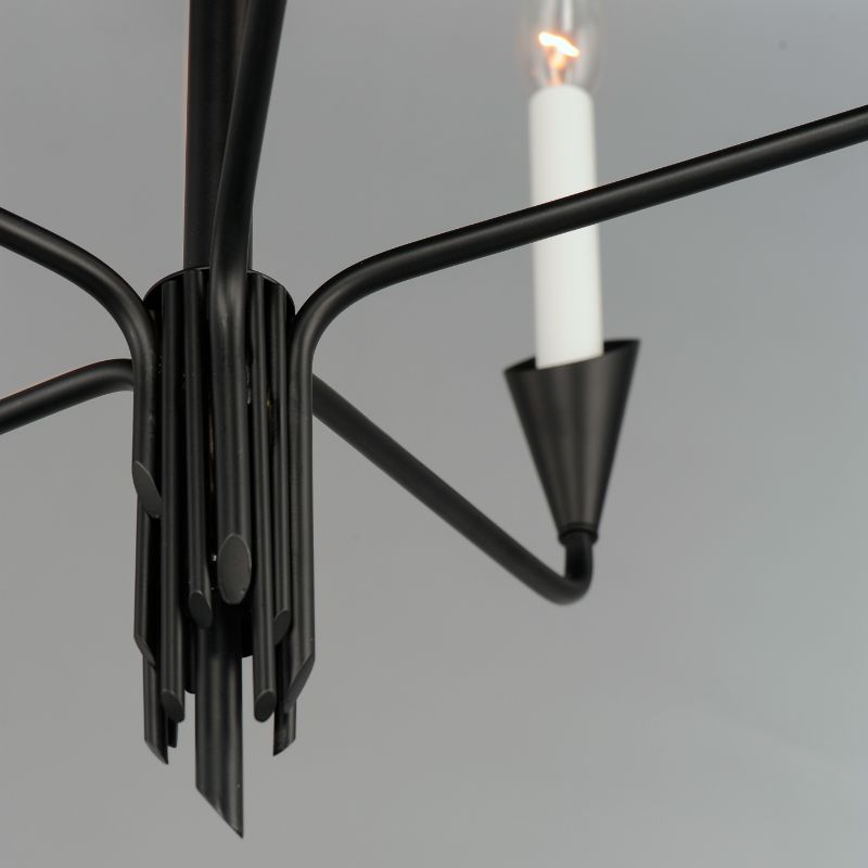 Calyx 22' 5 Light Suspension Chandelier in Black