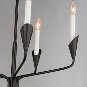 Calyx 22' 5 Light Suspension Chandelier in Black