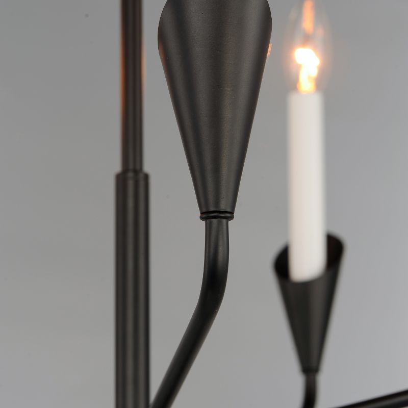 Calyx 22' 5 Light Suspension Chandelier in Black