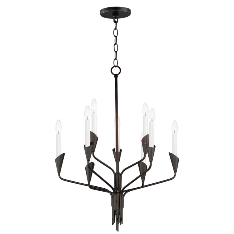 Calyx 24.5' 9 Light Suspension Chandelier in Black