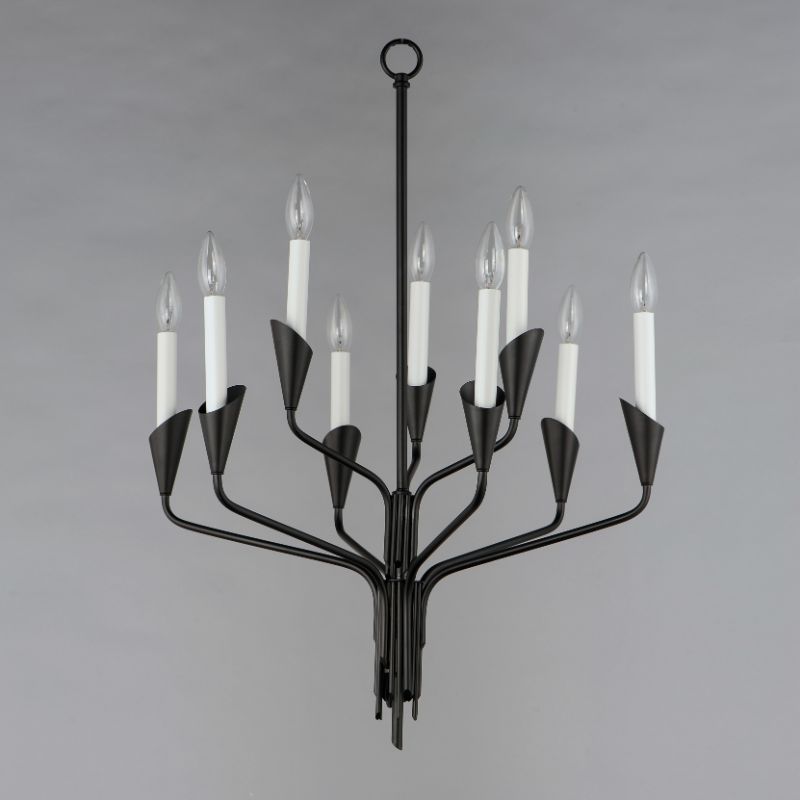 Calyx 24.5' 9 Light Suspension Chandelier in Black
