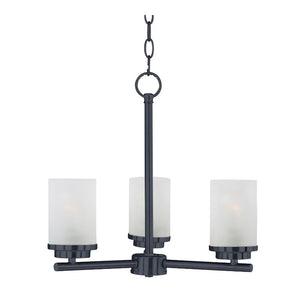 Corona 16.5' 3 Light Single-Tier Chandelier in Black