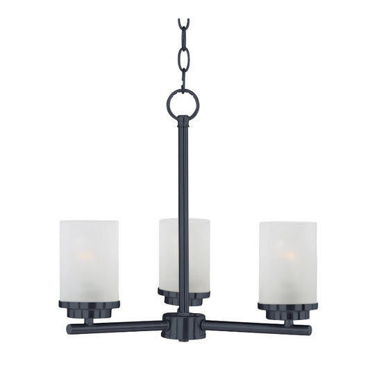 Corona 16.5" 3 Light Single-Tier Chandelier in Black