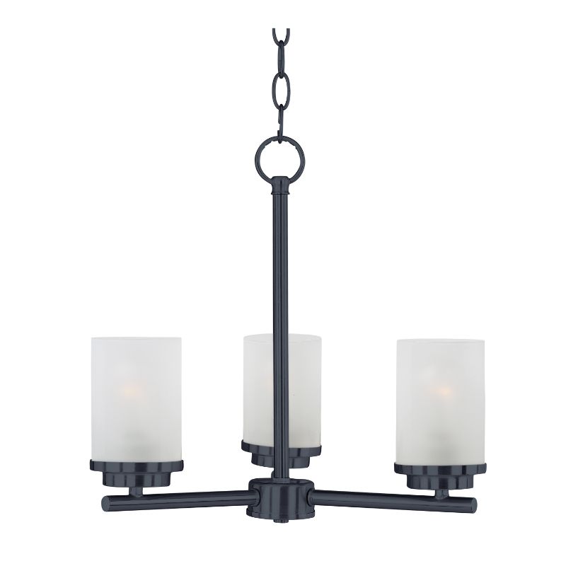 Corona 16.5' 3 Light Single-Tier Chandelier in Black