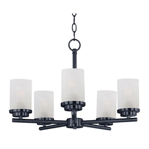 Corona 22' 5 Light Single-Tier Chandelier in Black