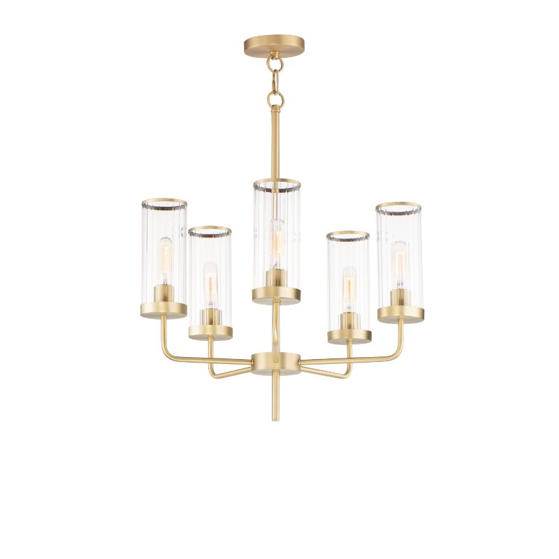 Crosby 24' 5 Light Multi-Tier Chandelier in Satin Brass
