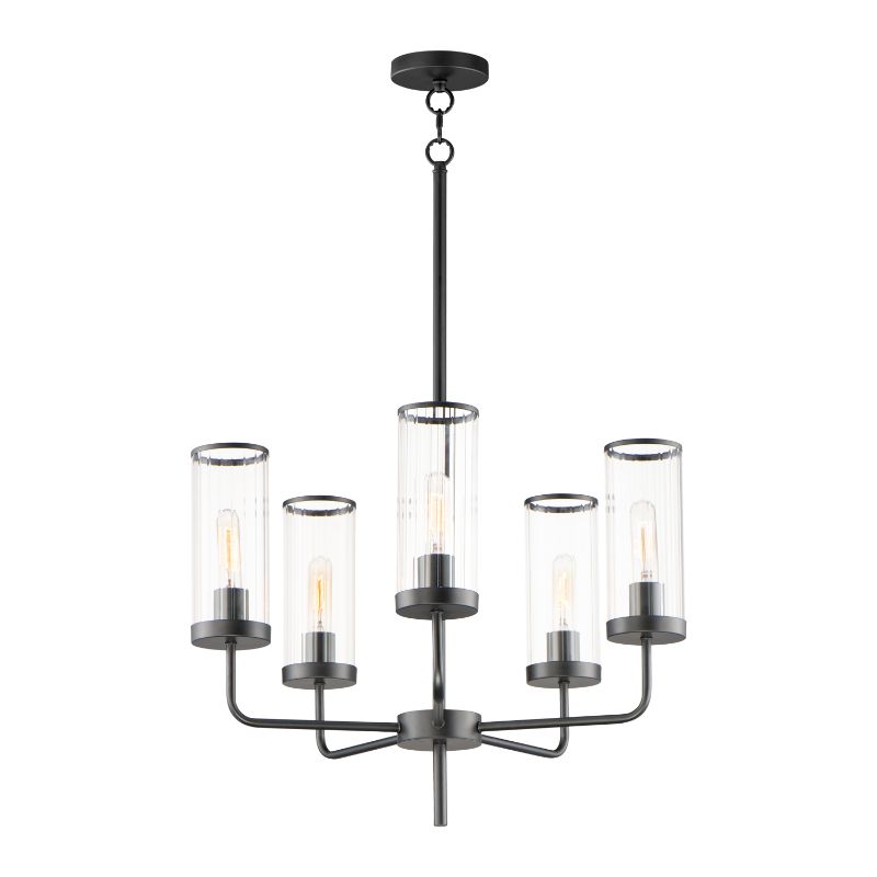Crosby 24' 5 Light Single-Tier Chandelier in Black