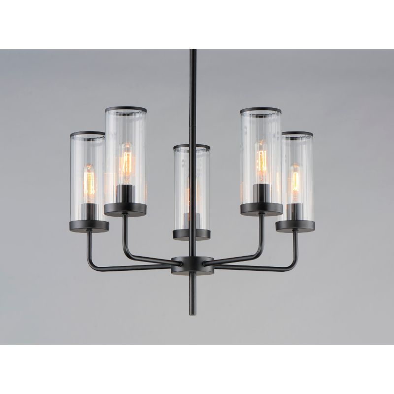 Crosby 24' 5 Light Single-Tier Chandelier in Black