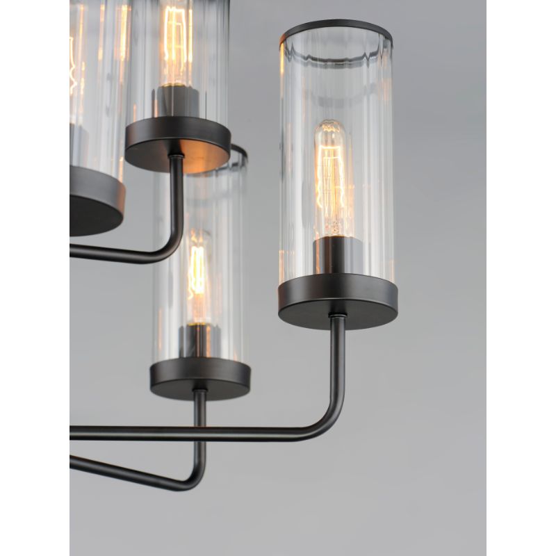 Crosby 32' 9 Light Multi-Tier Chandelier in Black