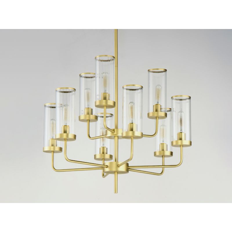 Crosby 32' 9 Light Multi-Tier Chandelier in Satin Brass