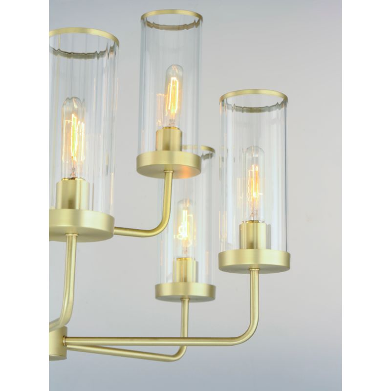 Crosby 32' 9 Light Multi-Tier Chandelier in Satin Brass