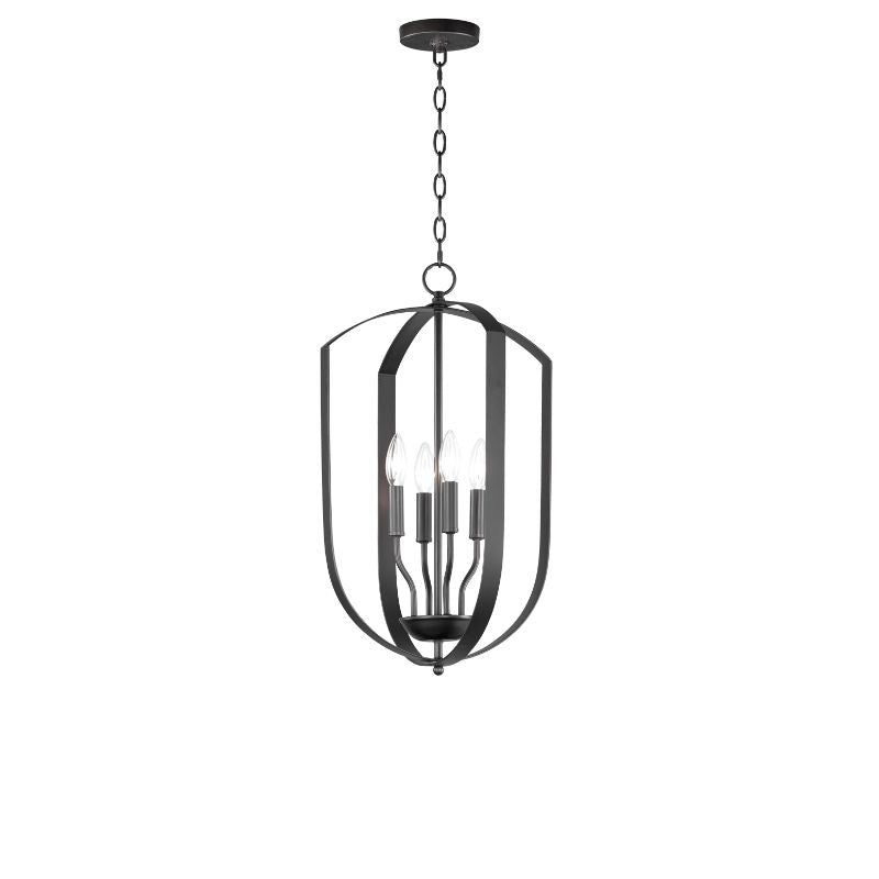 Provident 14.5' 4 Light Single-Tier Chandelier in Black
